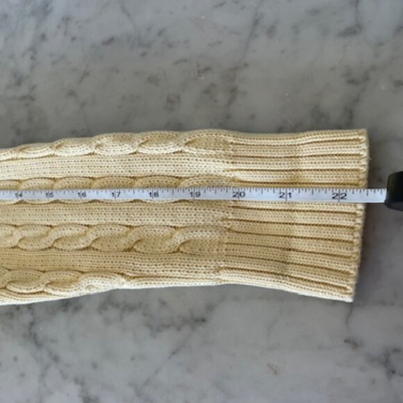 RALPH LAUREN POLO SPORT Vintage Cotton Cable Knit Yellow Sweater M - Picture 17 of 17